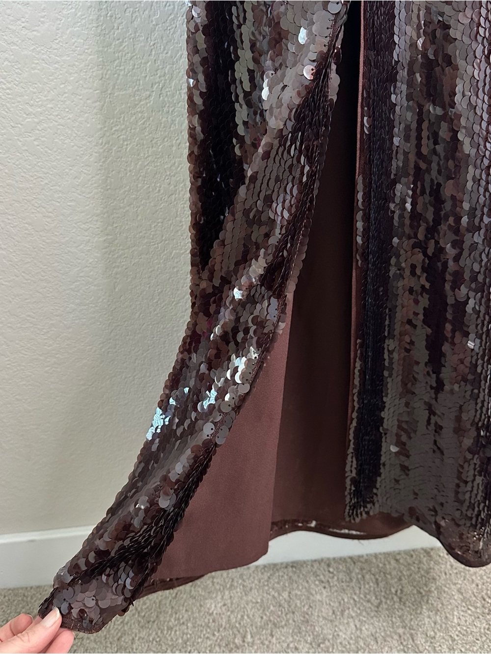 STAUD CASEY DRESS BRONZE Brown Maxi SZ US 4 - Picture 7 of 9